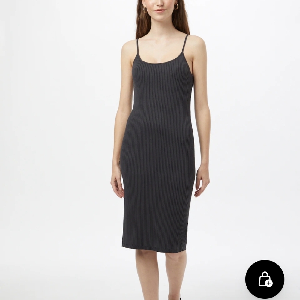 Banana Republic Black Knit Slip Midi Dress Sz SP NWT